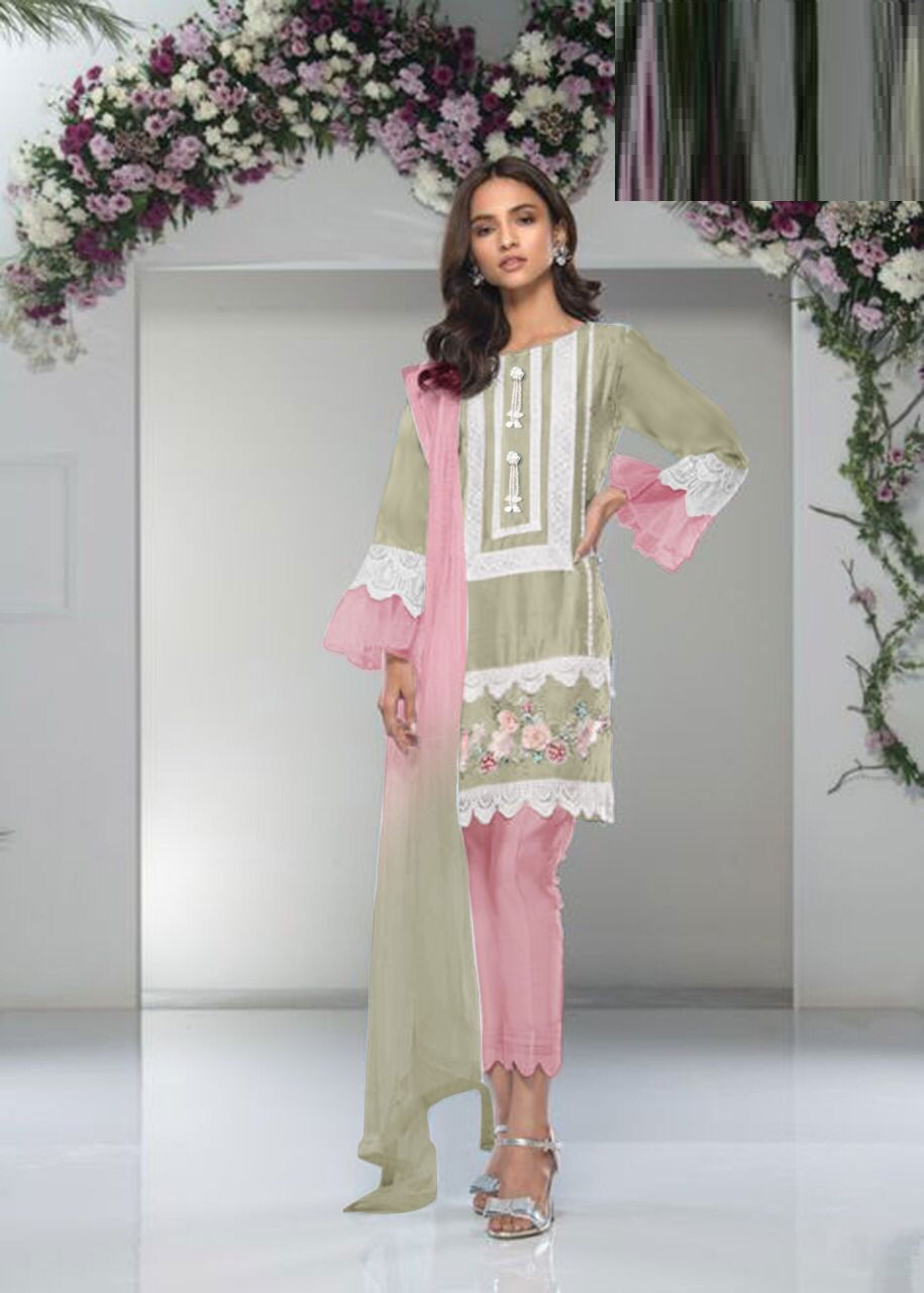 Laxuria Trendz 1148 Georgette Festive Wear Top With Bottom And Dupatta Collection